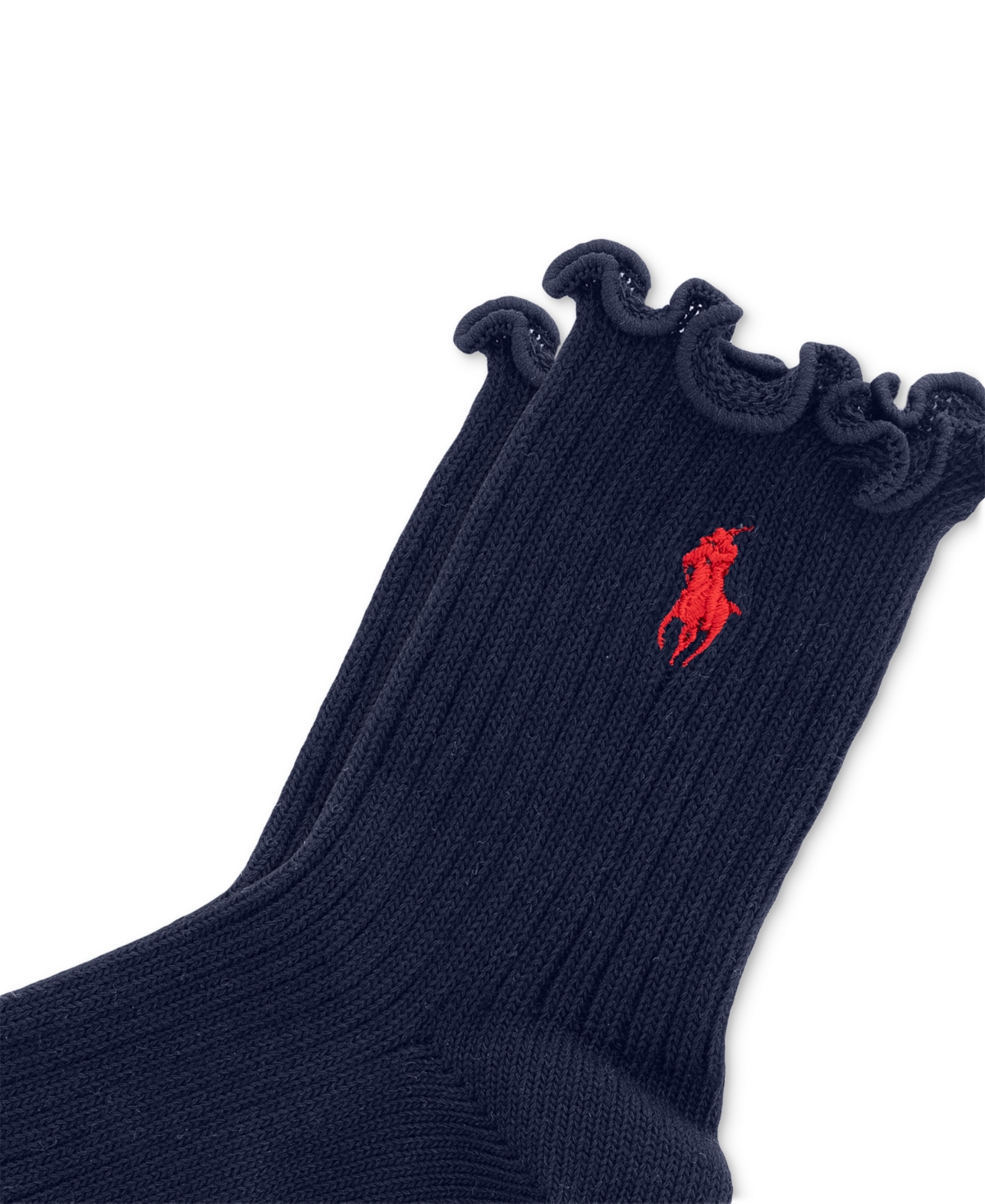 Polo Ralph Lauren Women's Lettuce Edge Anklet Socks 79132 In Blue