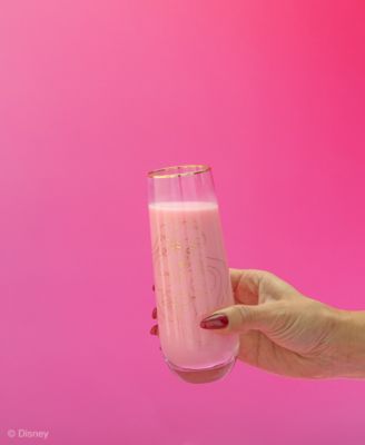 Princess Sketch Art Stemless Flute Glasses, Set of 6