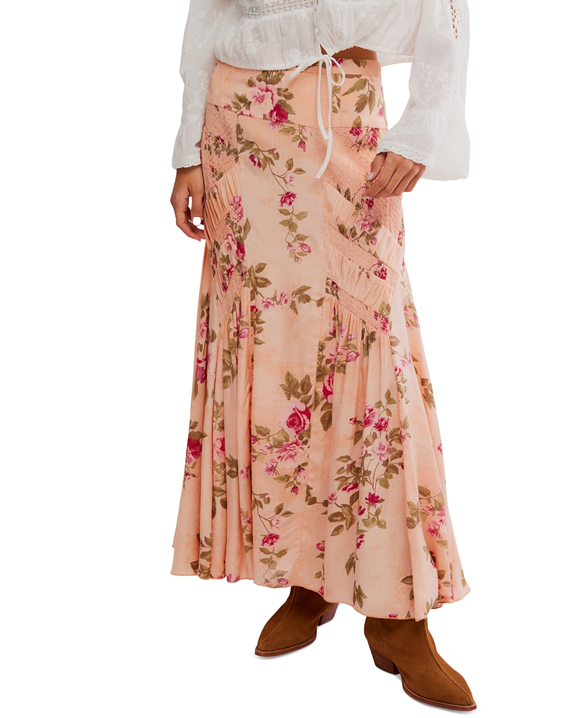 Free People Women's Rowan Floral-Print Maxi Skirt