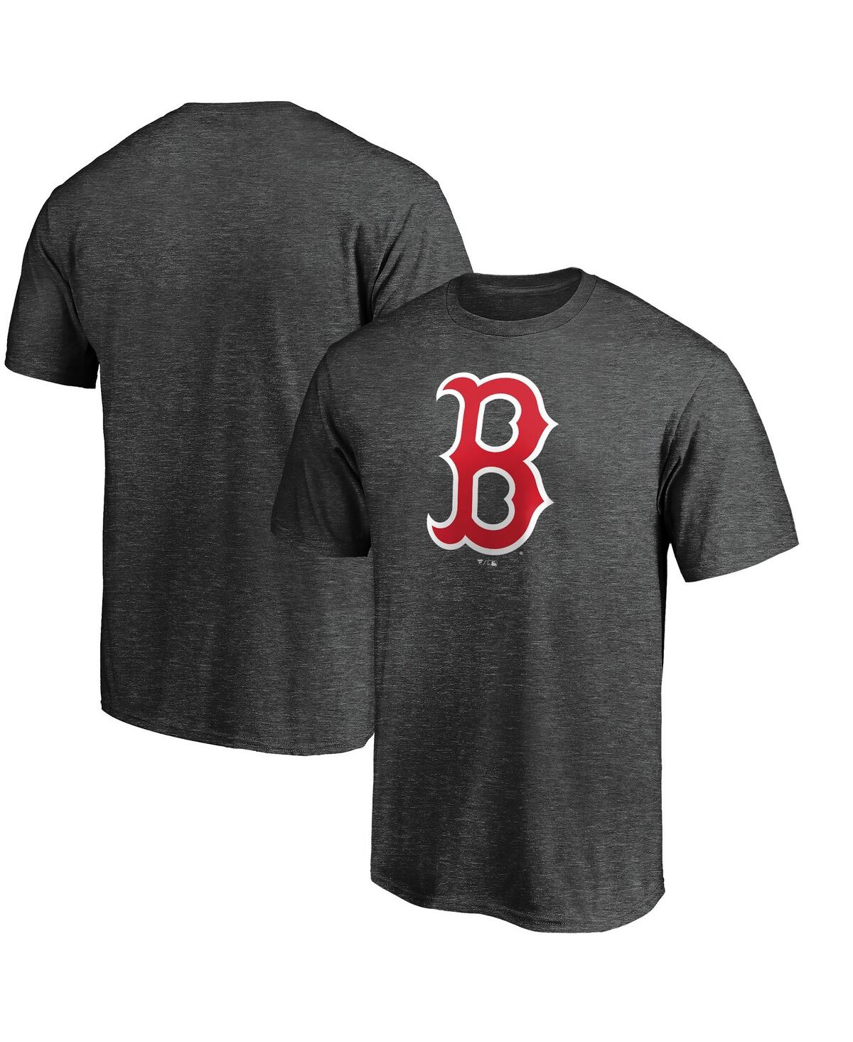Men's Heather Charcoal Boston Red Sox Logo T-Shirt - Heather Charcoal