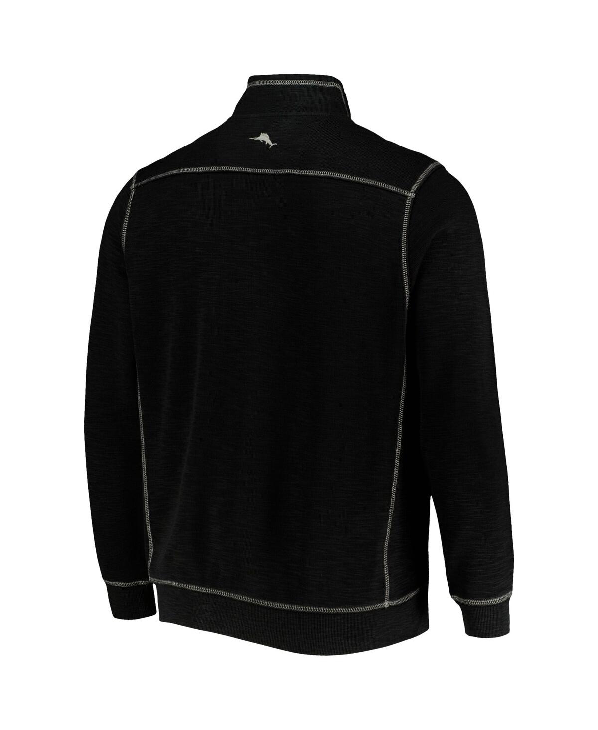 Tommy Bahama Men's Black Colorado Buffaloes Sport Tobago Bay Tri-blend Mock Neck Half-zip Jacket In Black