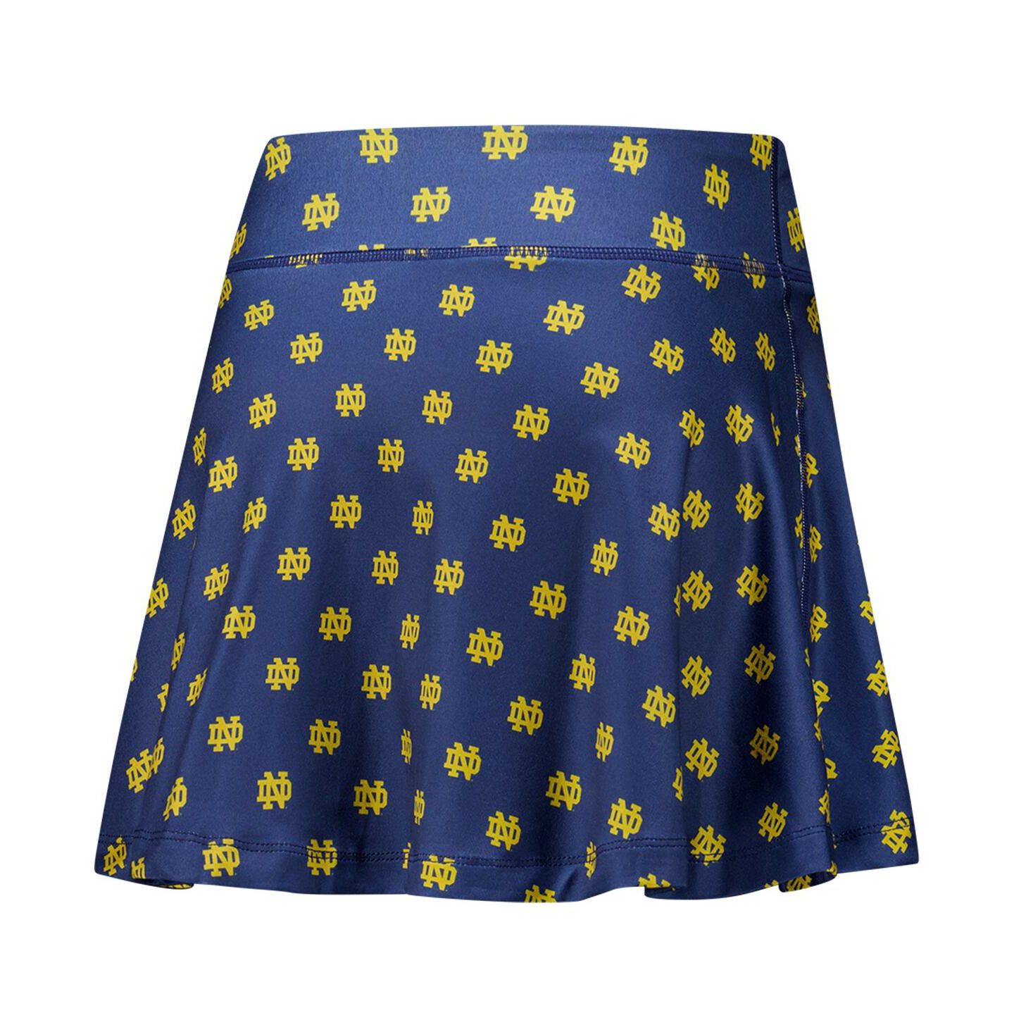 Женская юбка-шорты ZooZatz Navy Notre Dame Fighting Irish Allover Print Flowy Skort — фото 3