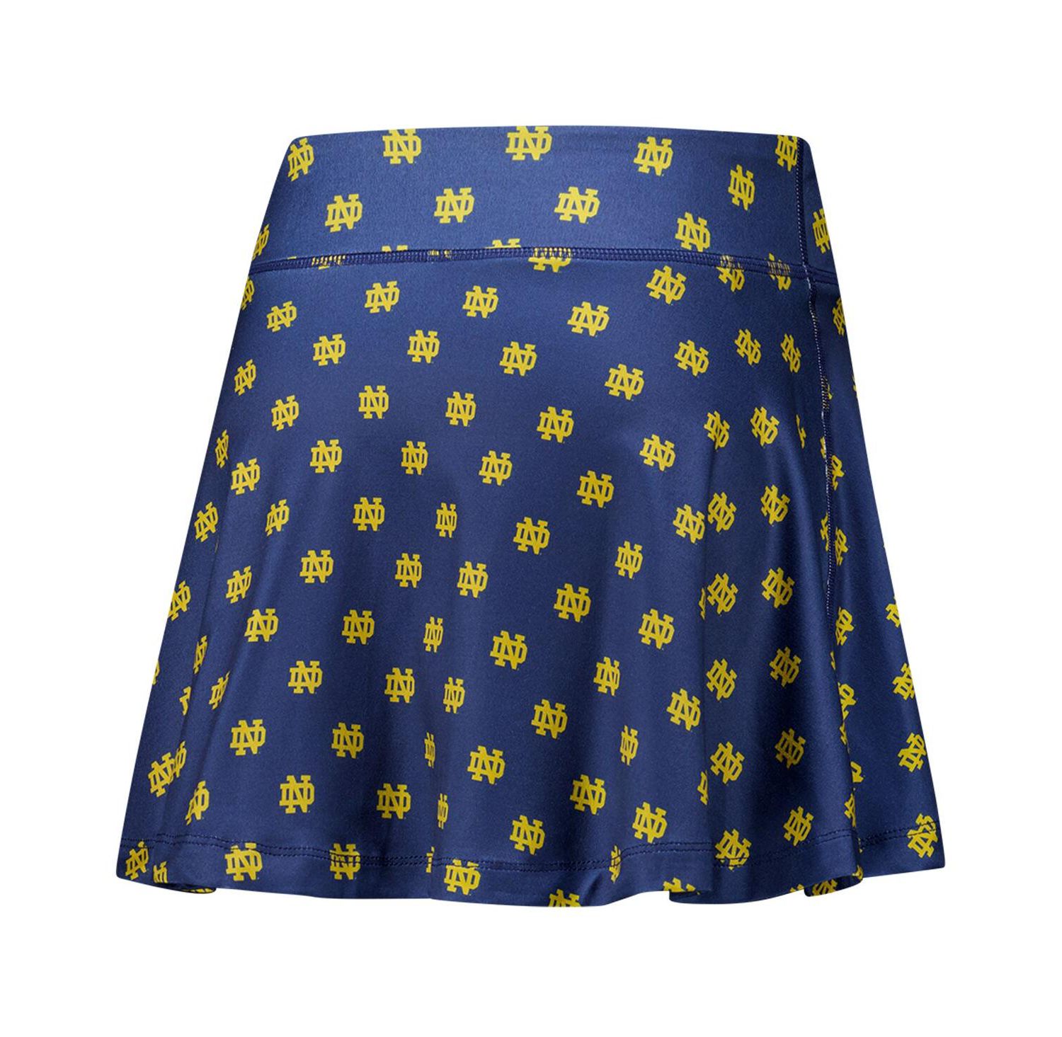 Women's Navy Notre Dame Fighting Irish Allover Print Flowy Skort