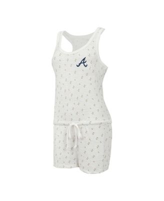 Women's Cream Atlanta Braves Gardner Hacci Knit Romper