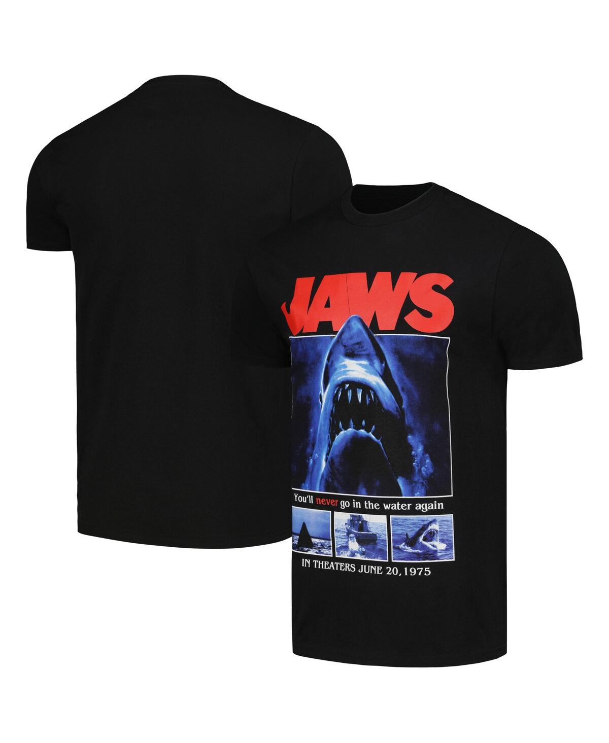 Men's Black Jaws Movie Poster T-Shirt - Black