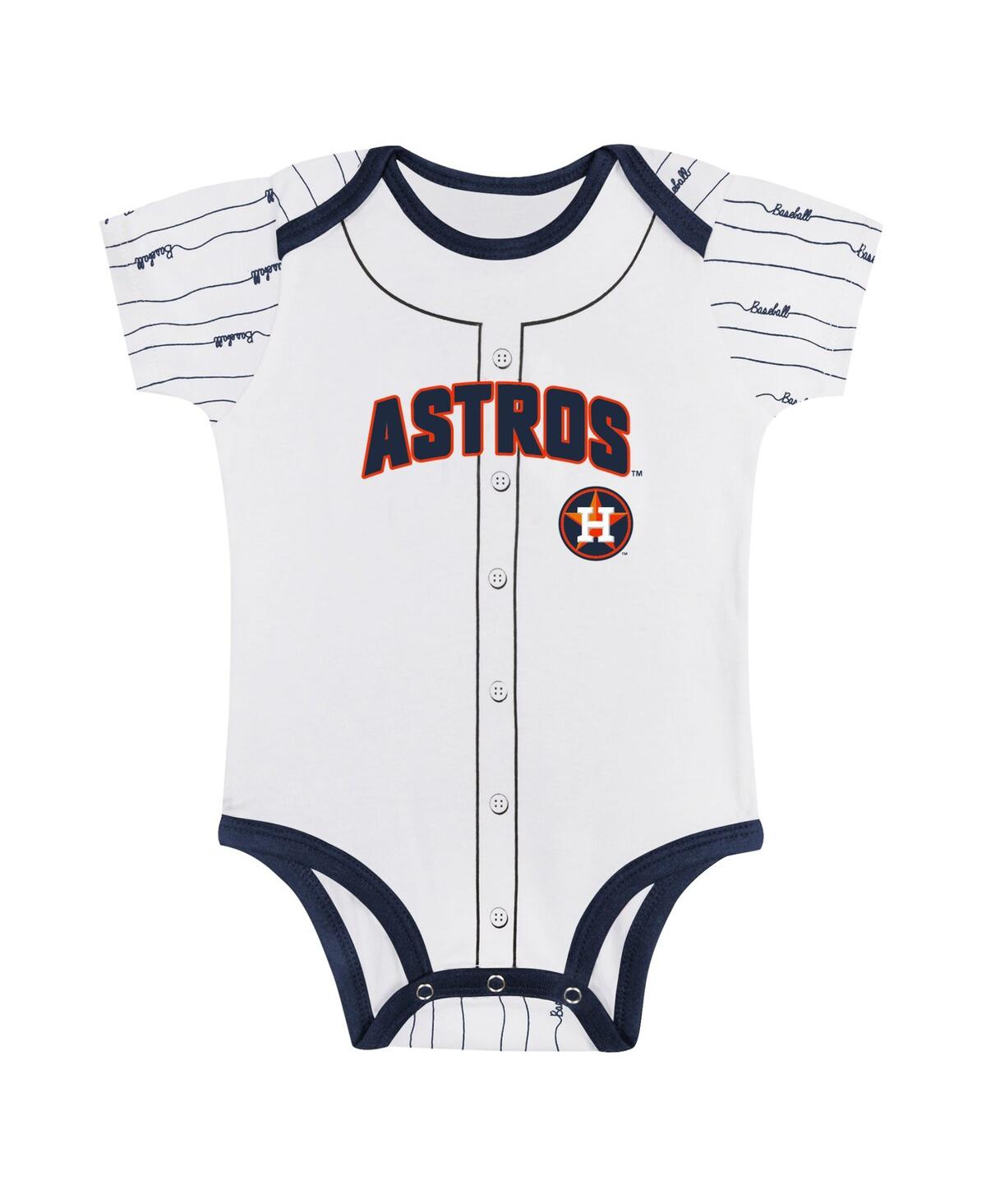 Outerstuff Baby Boys And Girls 2-pack Houston Astros Play Ball Bodysuit Set In Multi