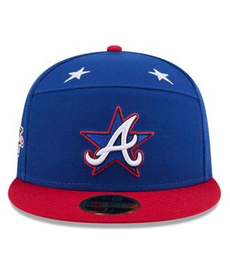 Men's Blue/Red Atlanta Braves 2025 MLB All-Star Game Workout Side Patch 59FIFTY Fitted Hat