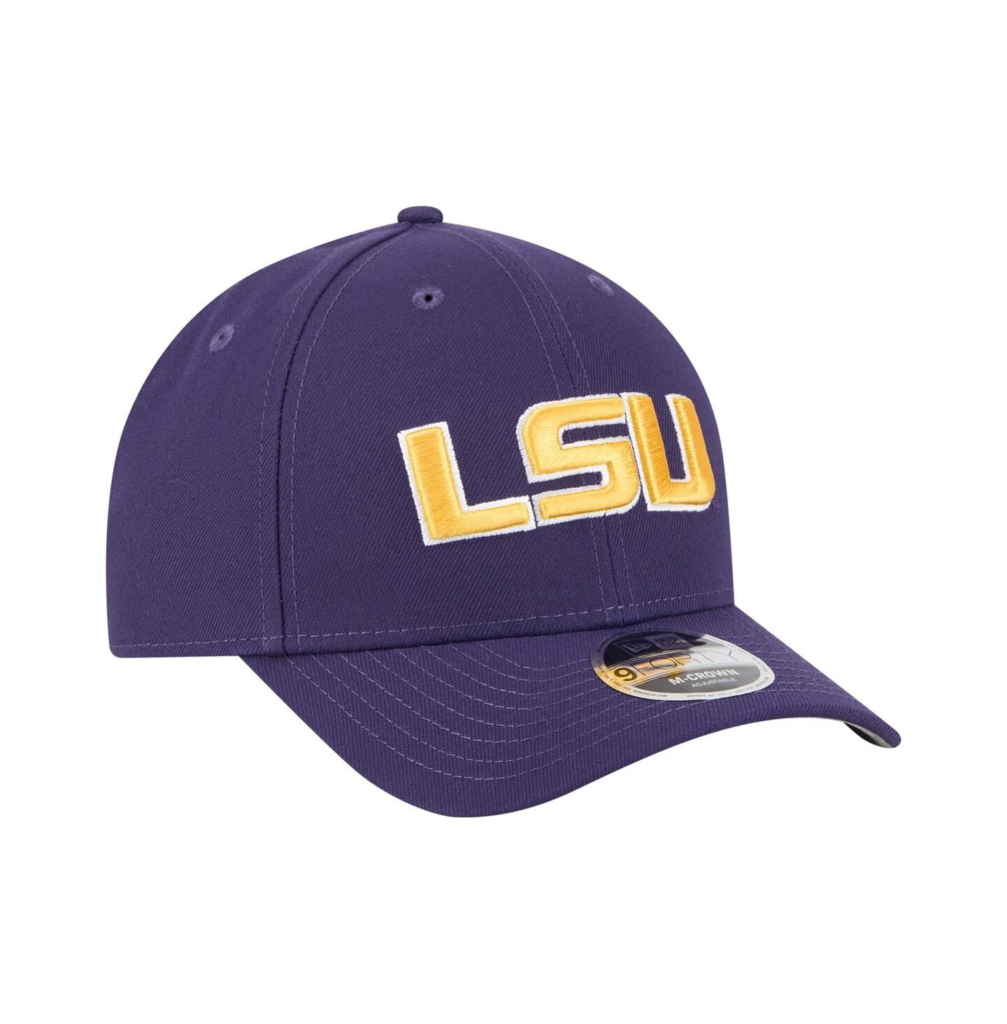 Мужская кепка New Era Purple LSU Tigers Team Collective 9FORTY M-Crown Adjustable Hat — фото 3