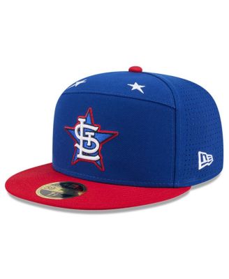 Men's Blue/Red St. Louis Cardinals 2025 MLB All-Star Game Workout Side Patch 59FIFTY Fitted Hat
