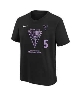Big Boys and Girls Kayla Thornton Black Golden State Valkyries Explorer Edition Player Name Number T-Shirt