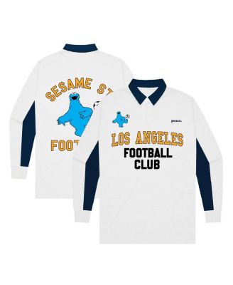 Peace Collective - Big Boys and Girls Cream LAFC Rugby Long Sleeve Polo Shirt