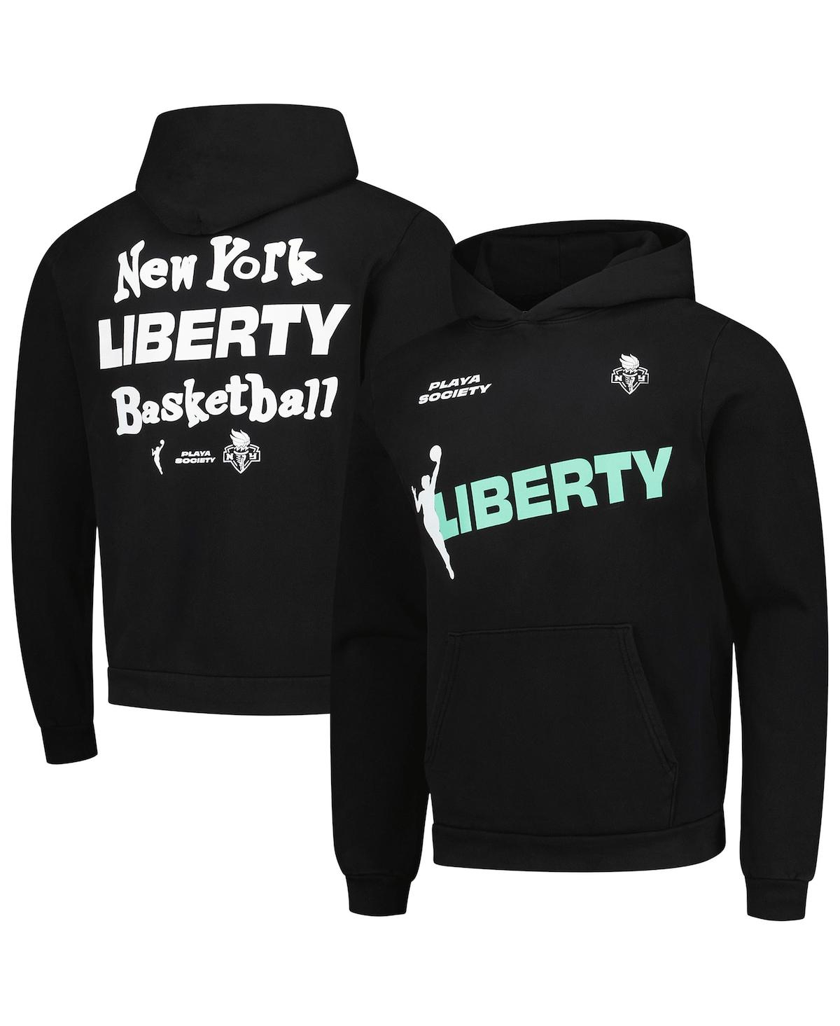 Men's and Women's Black New York Liberty Team Pullover Hoodie - Black