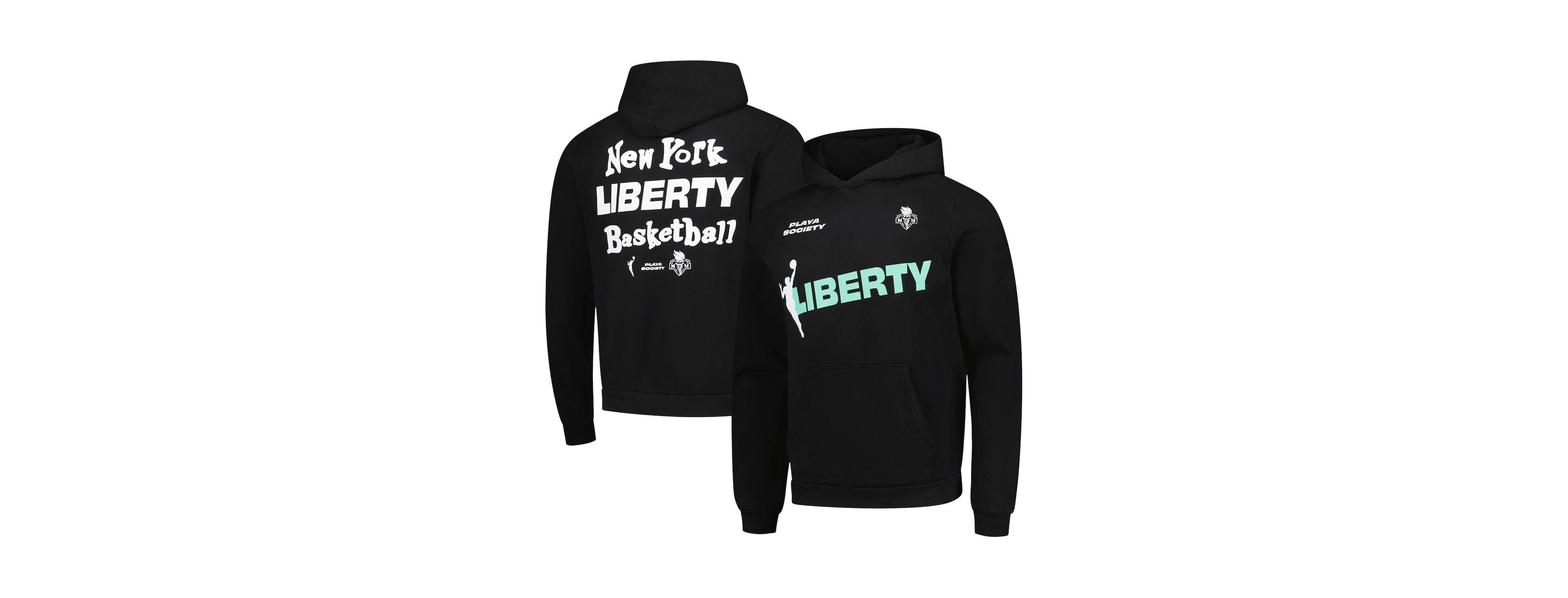 Playa Society Men's and Women's Black New York Liberty Team Pullover Hoodie
