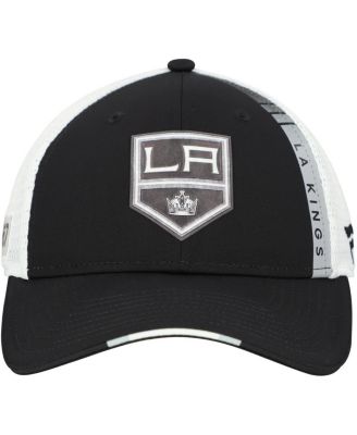 Men's Black Los Angeles Kings Authentic Pro Draft Adjustable Trucker Hat