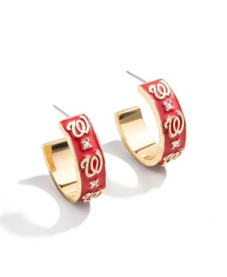 WEAR by Erin Andrews - BaubleBar Washington Nationals Enamel Hoop Earrings