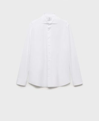 Men's Slim-Fit Twill Fabric Dress Shirt