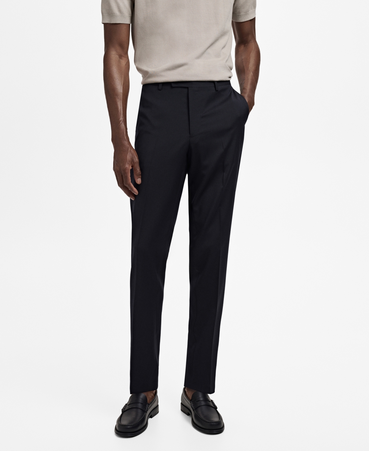 Men's Turin Virgin Wool Suit Pants - Navy