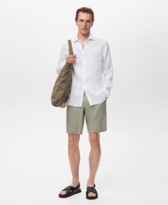 Men's Linen Slim-Fit Shirt