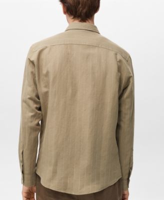 Men's Linen Pinstripe Shirt