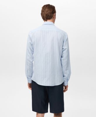 Men's Linen Pinstripe Shirt
