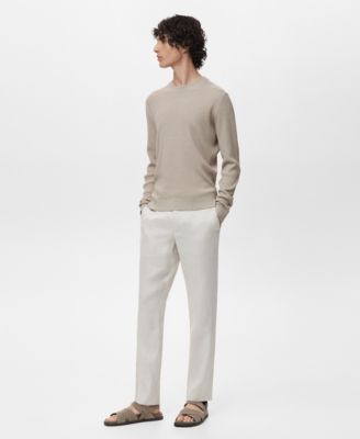 Men's Fine Rib-Knit Cotton Sweater