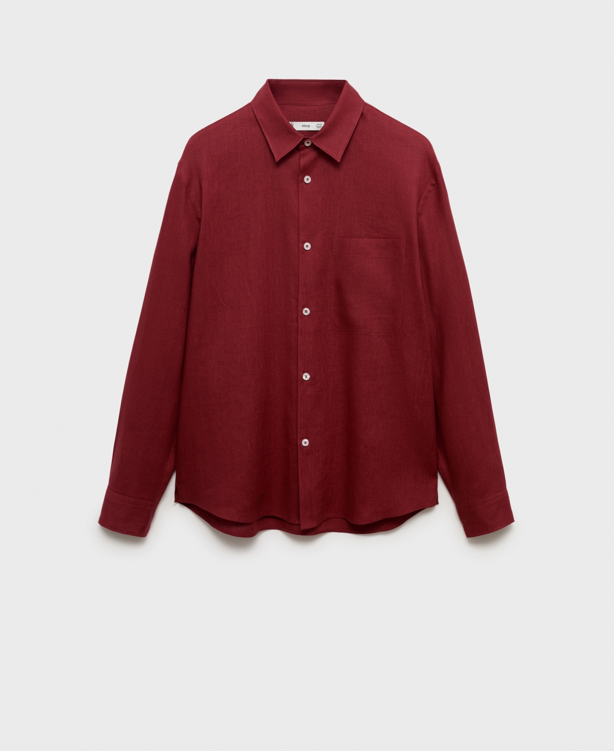 Men's Linen Pocket Shirt - Cherry