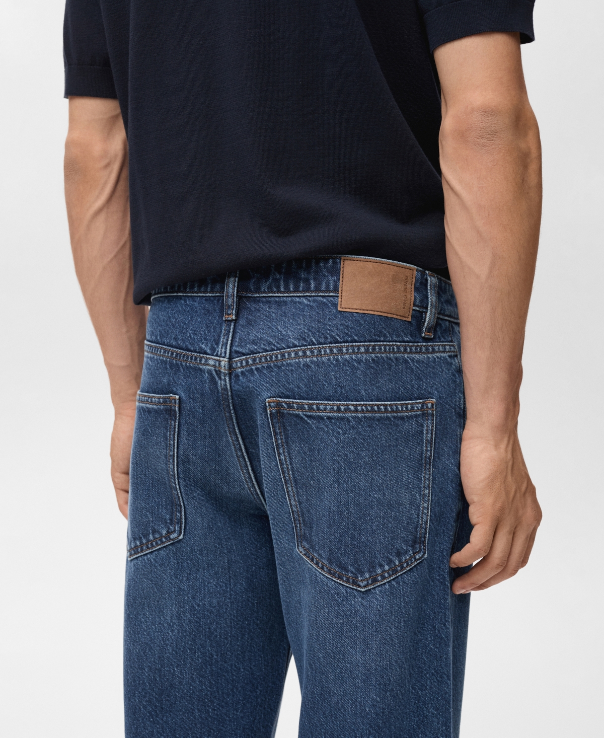 Mango Men's Regular Fit Cotton Jeans In Blue