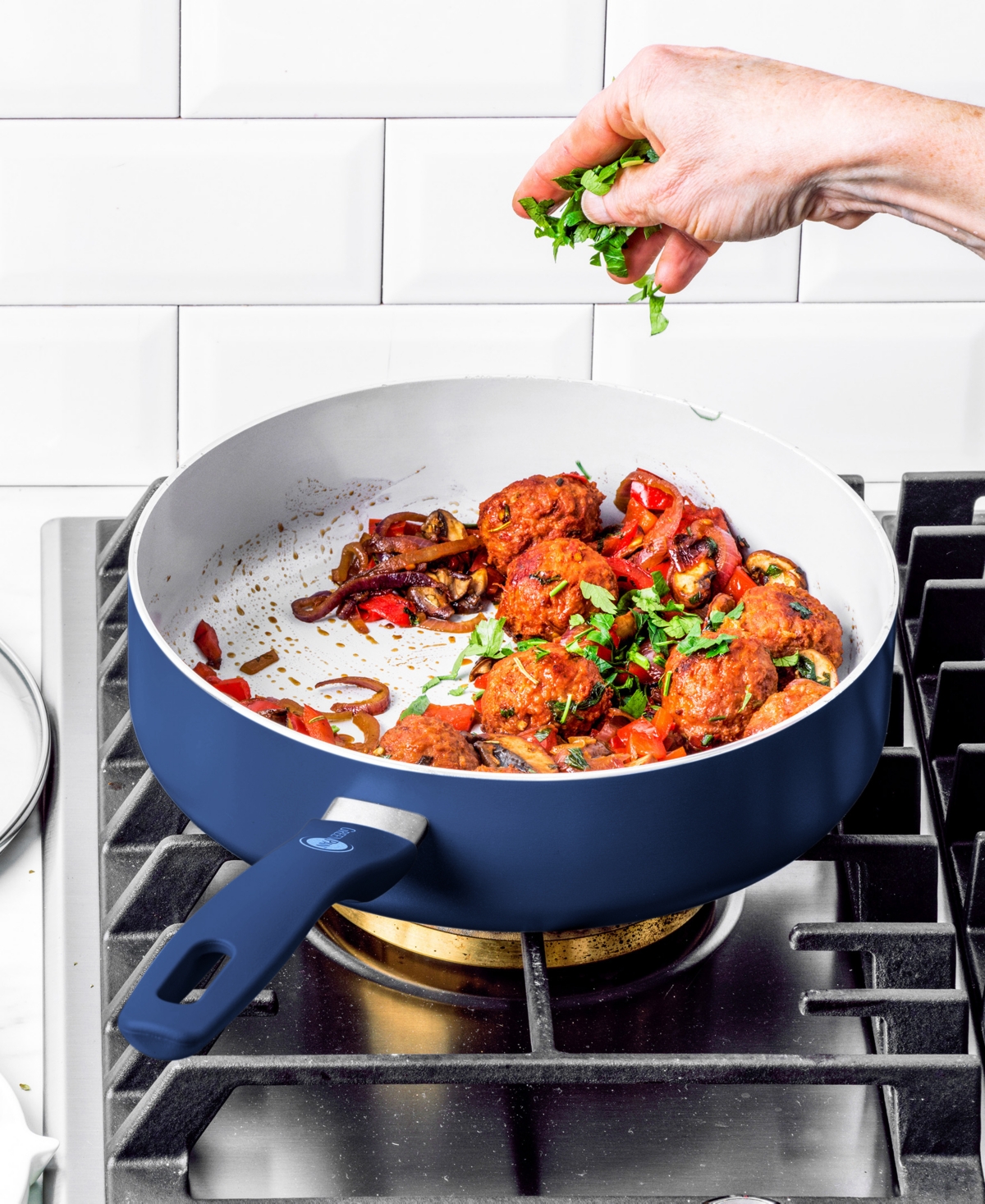 Greenpan Dover 12-piece Ceramic Nonstick Cookware Set In Blue