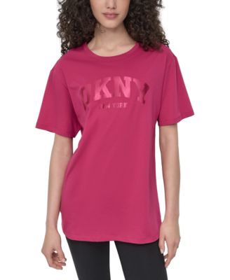 Sport Women's Varsity Satin Logo Oversized Cotton T-Shirt 