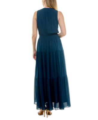 Women's Sleeveless Chiffon Maxi Dress