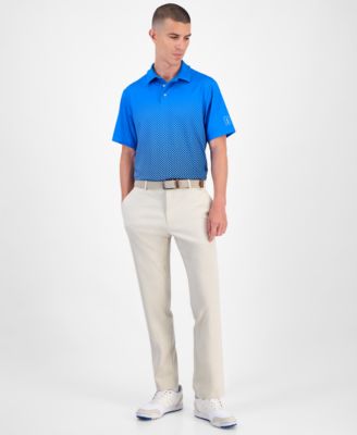 Men's Ombr&eacute; Plaid-Print Short-Sleeve Golf Polo Shirt