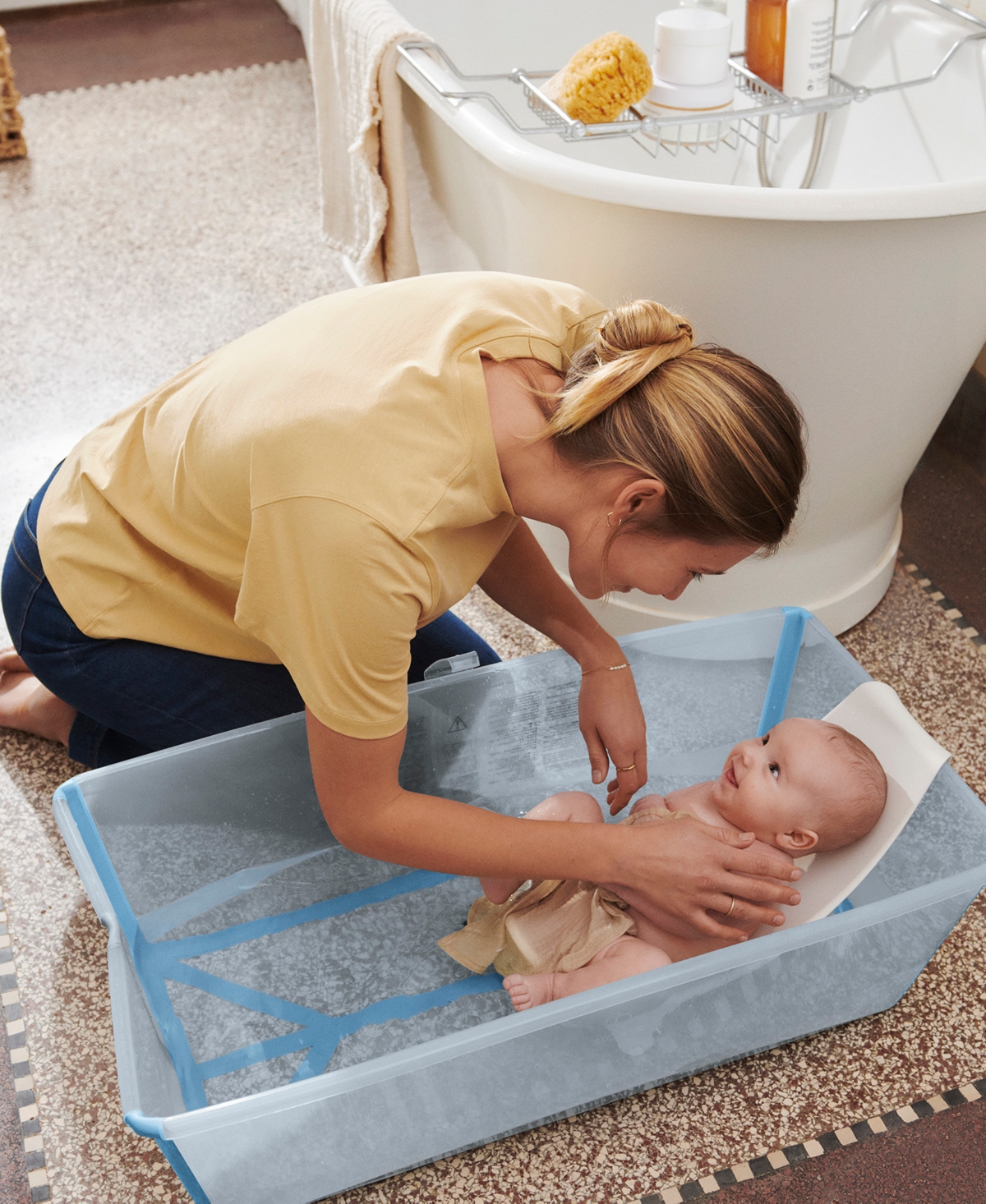 Stokke Baby Flexi Bath Xl Bundle In Blue