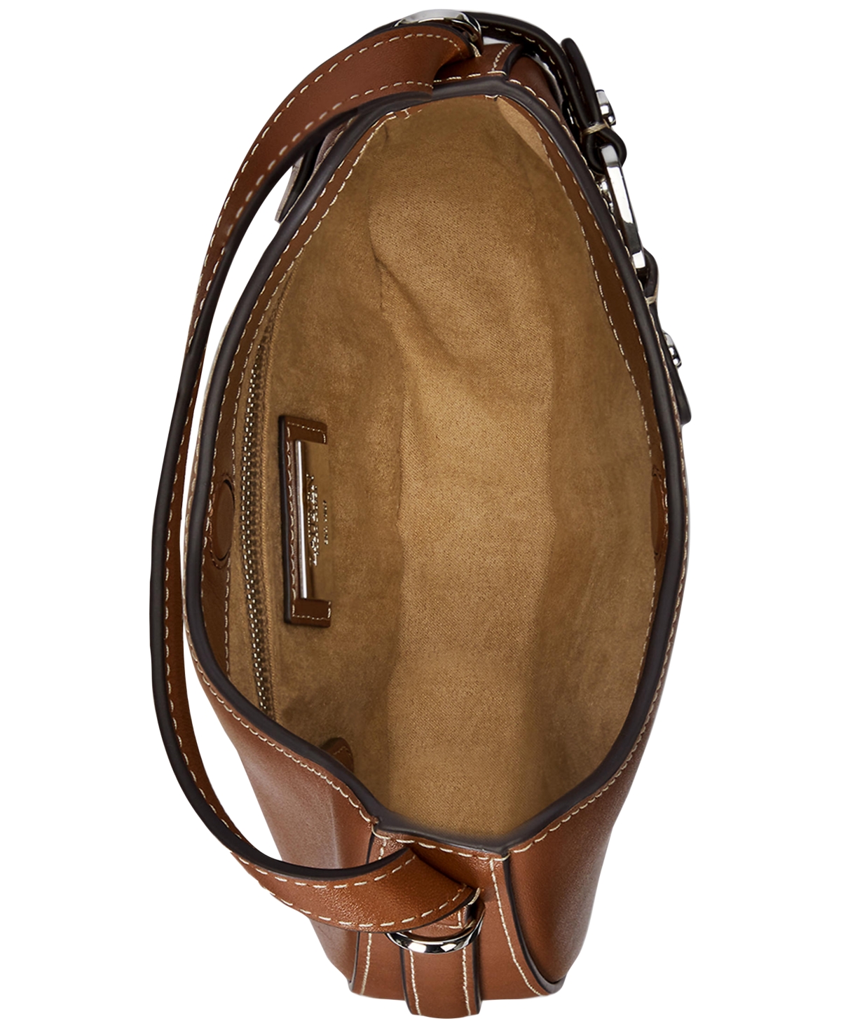 Ralph Lauren Leather Mini Tasha Crossbody Bag In Brown