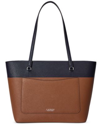 Striped Leather Medium Karly Tote Bag