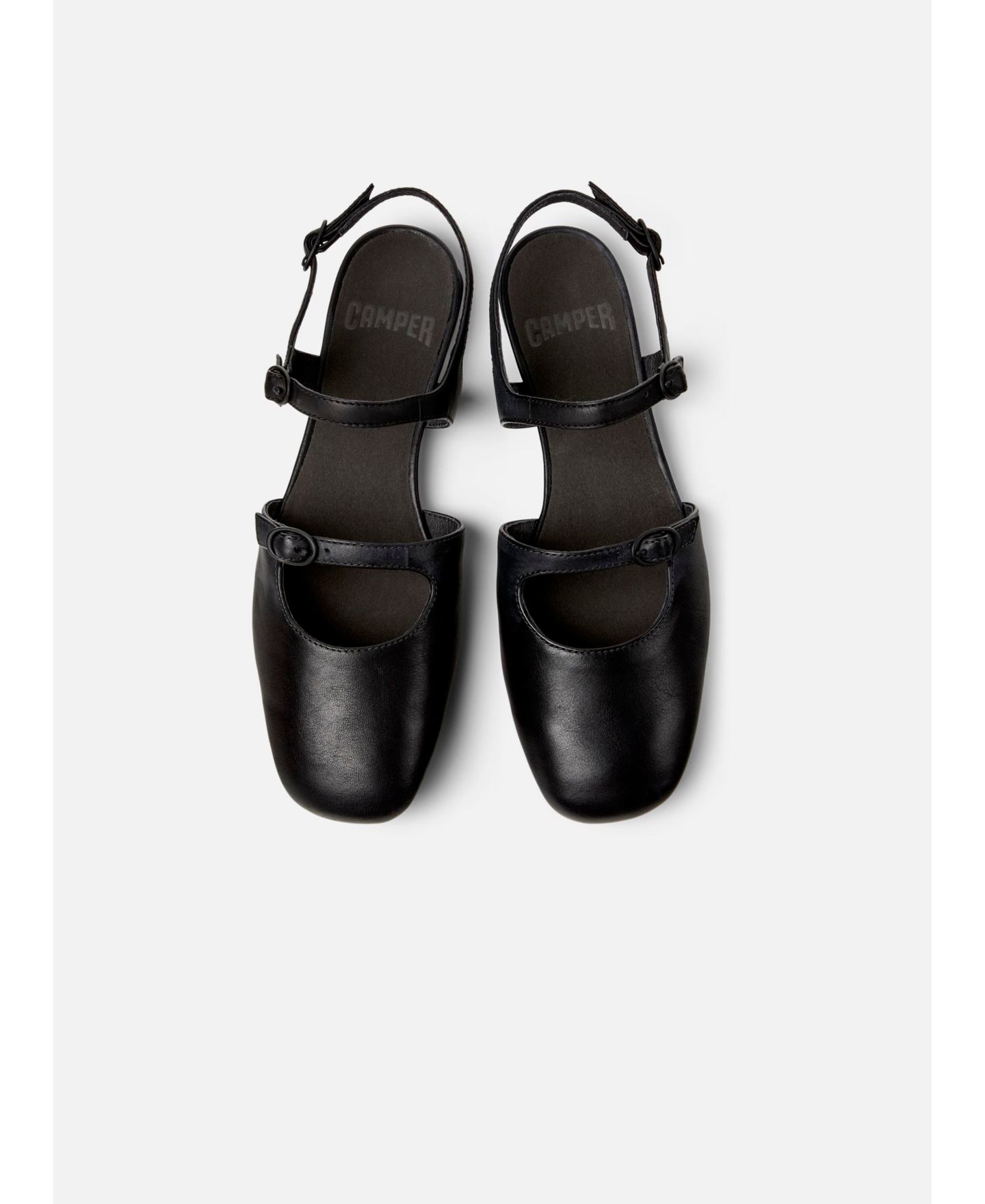 Женские туфли Camper Casi Myra Leather Semi-open, цвет: Чёрный — фото 3