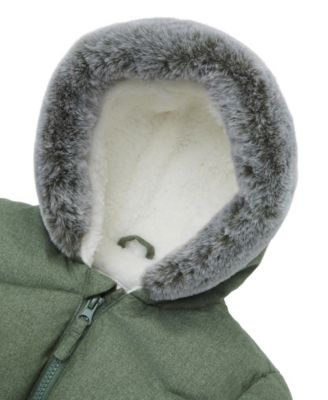 Baby Boys Sherpa Lined Puffer Jacket Winter Coat