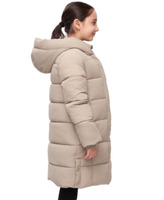 Girls Knee Length Puffer Coat