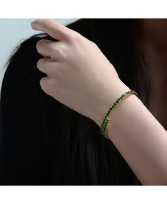 Colored Cubic Zirconia Tennis Bracelet