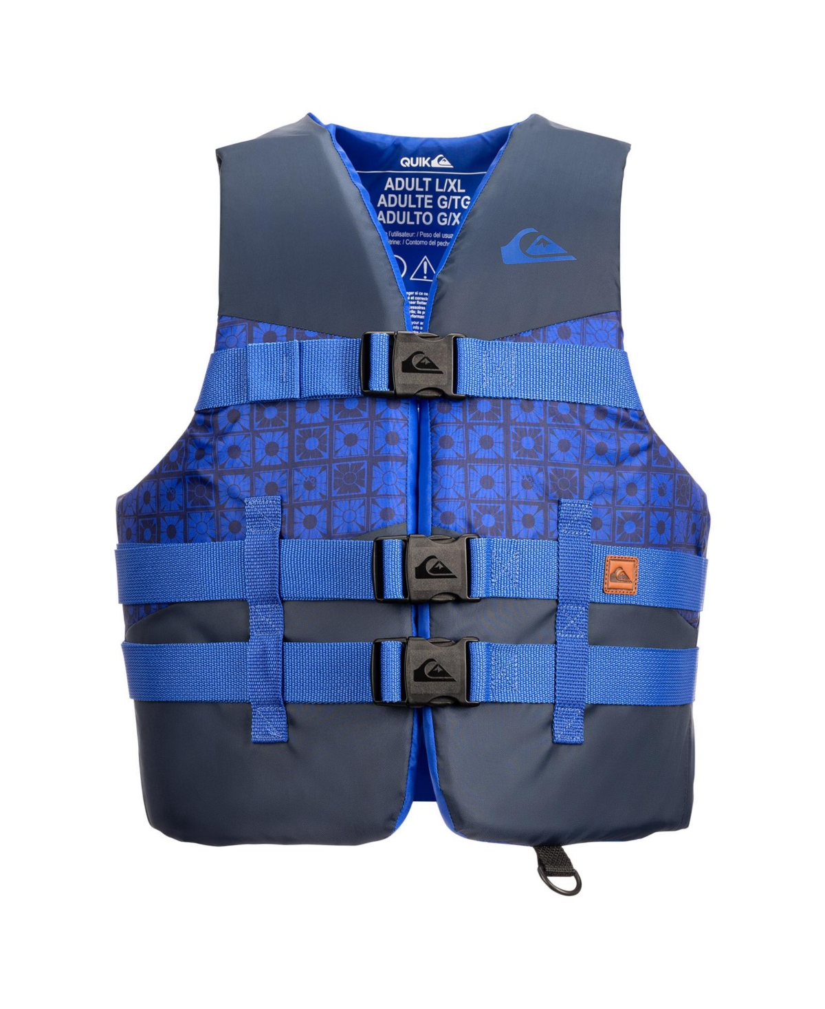 Uscg Approved Men's Life Vest, Light-Weight Epe Foam and Drain Holes - Navy/royal