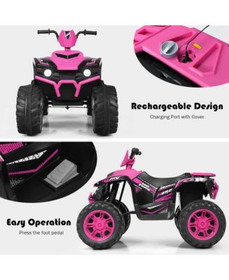 12V Kids 4-Wheeler ATV Quad Ride On Car w/ LED Lights Music USB