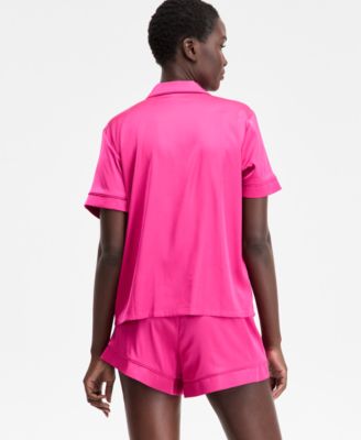 I.N.C International Concepts Women's Stretch Satin Short-Sleeve Pajama Set, Exclusively at Macy's