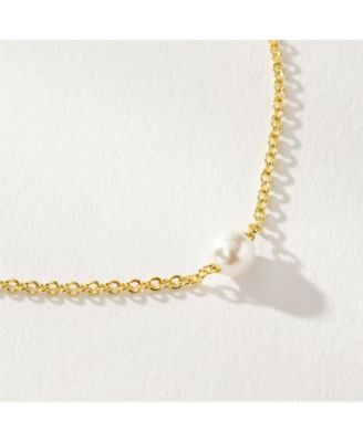 14k Gold-Plated Faux Pearl Timeless Pearl Necklace, 14" + 2" extender