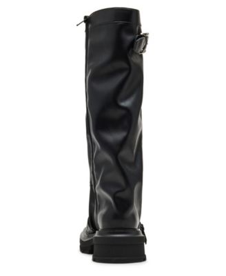 Women's Restore Knee-High Slouchy Lug-Sole Wide-Calf Moto Boots