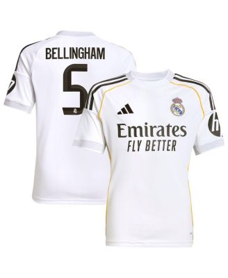 adidas - Big Boys and Girls Jude Bellingham White Real Madrid 2025/26 Home Replica Jersey