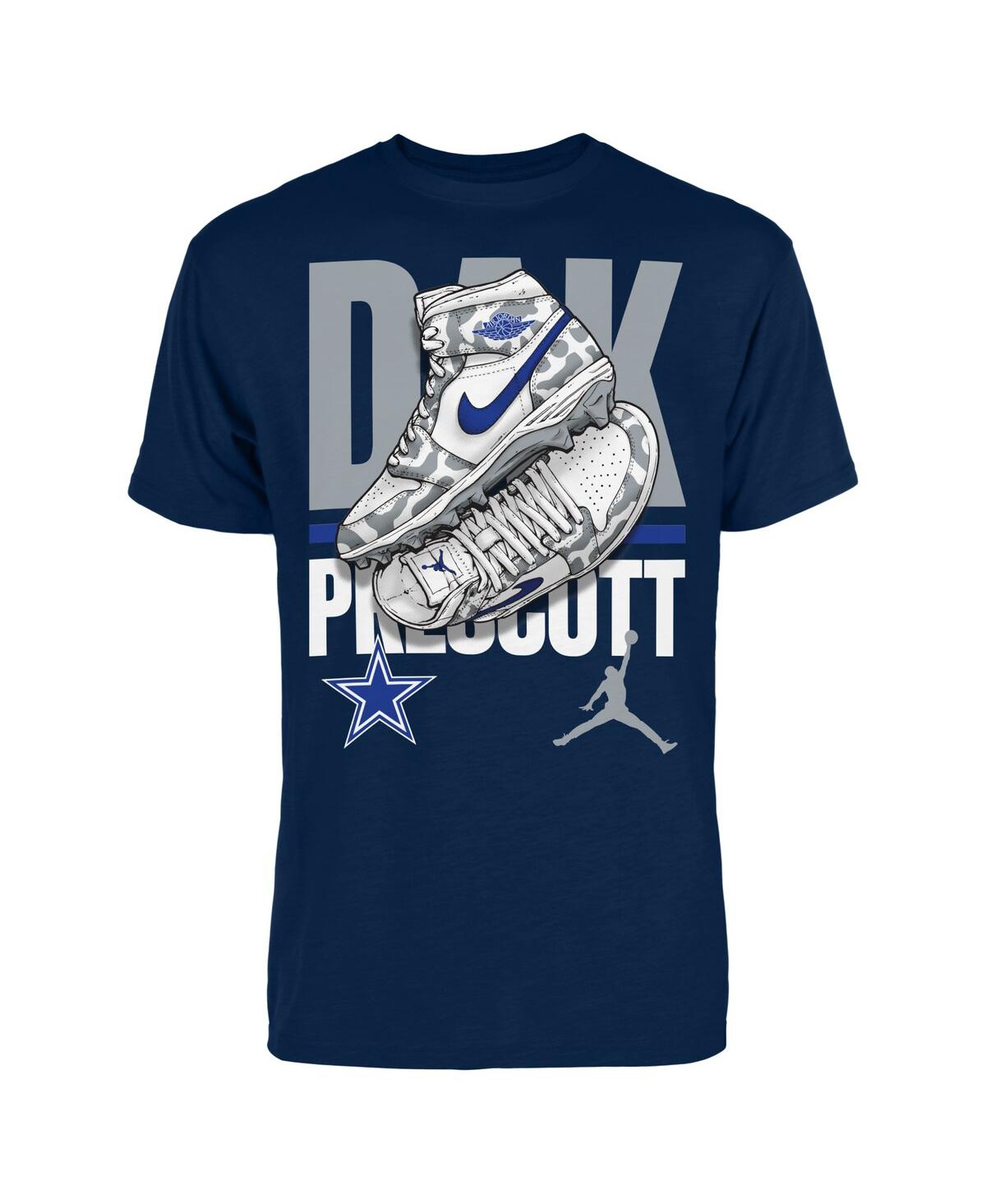 Men's Dak Prescott Navy Dallas Cowboys Kicks Graphic T-Shirt - Navy