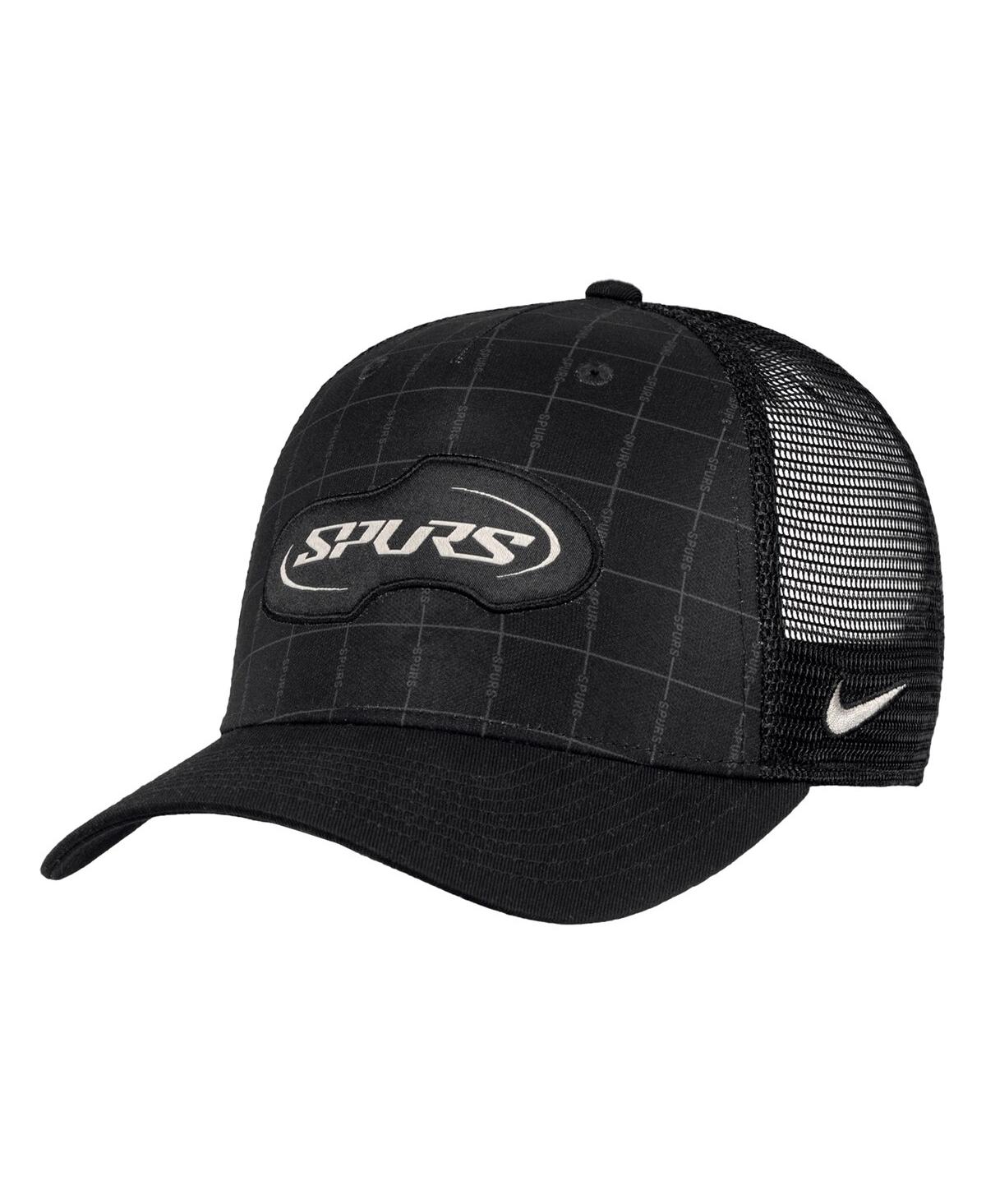 Men's and Women's Black Tottenham Hotspur Rise Printed Trucker Adjustable Hat - Black