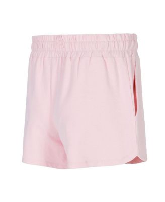 Women's 2-Piece Pink Atlanta Braves Elevation Tri-Blend Long Sleeve Top and Shorts Set