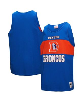 Mitchell & Ness - Men's Royal Denver Broncos Retro Color block Tank Top