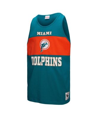 Men's Aqua Miami Dolphins Retro Color Block Tank Top