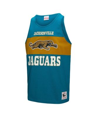 Men's Teal Jacksonville Jaguars Retro Color Block Tank Top